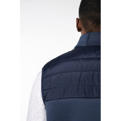 Men's bi-material bodywarmer